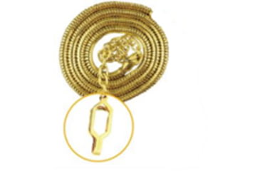Image of HERO'S PRIDE Whistle Chain w/ Epaulette Clasp, Gold, 4014G