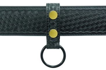 Image of HERO'S PRIDE AirTek C-Cell Single Ring Flashlight Holder w/ Brass Snaps &amp; Black Metal Rings, Plain, Black, 1493MPA