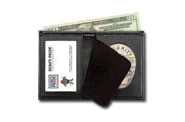 Image of Heros Pride Deluxe Bi-fold Badge Wallet w/ ID window - Shield Badge Die Cut 1 9105-0001