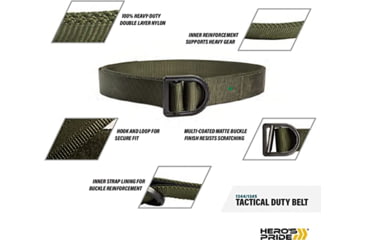 Image of HEROS PRIDE Tactical Duty Belt 1.5, Black - 1344X-9-XL-42