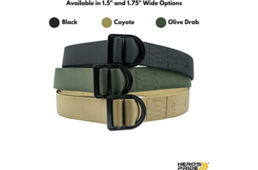 Image of HEROS PRIDE Tactical Duty Belt 1.5, Black - 1344X-9-XL-42