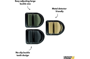 Image of HEROS PRIDE Tactical Duty Belt 1.5, Black - 1344X-9-XL-42