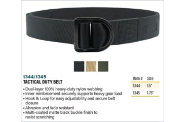 Image of HEROS PRIDE Tactical Duty Belt 1.5, Black - 1344X-9-XL-42