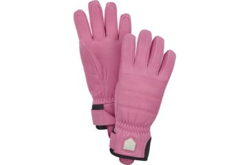 Image of Hestra Alpine Leather Primaloft 5 Finger Glove, Cerise, 9, 31440-920-09