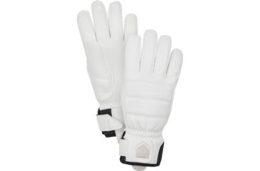 Image of Hestra Alpine Leather Primaloft 5 Finger Glove, Offwhite, 7, 31440-020-07