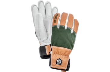 Image of Hestra Army Leather Abisko 5 Finger Glove, Dark Green, 6, 30770-890-6