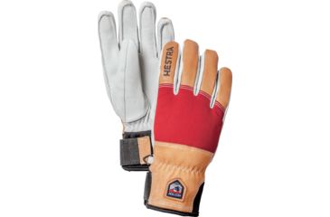 Image of Hestra Army Leather Abisko 5 Finger Glove - Unisex, Red, 6, 30770-560-06