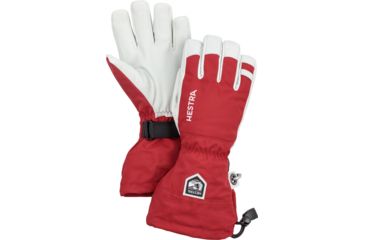 Image of Hestra Army Leather Heli Ski 5 Finger Glove - Unisex, Red, 5, 30570-560-05