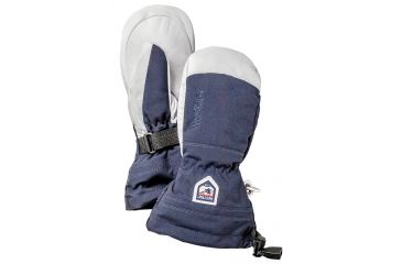 Image of Hestra Army Leather Heli Ski Jr. Mitten - Kids-Navy-3