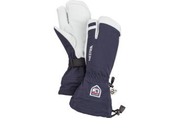 Image of Hestra Army Leather Heli Ski Three Finger Glove - Mens-Navy-7