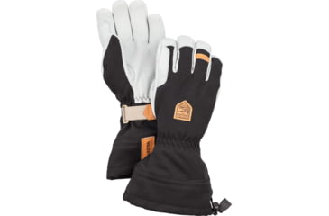 Image of Hestra Army Leather Patrol Gauntlet 5 Finger Glove, Black, 6, 30670-100-6