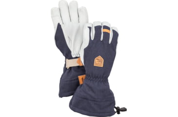 Image of Hestra Army Leather Patrol Gauntlet 5 Finger Glove, Navy, 10, 30670-280-10