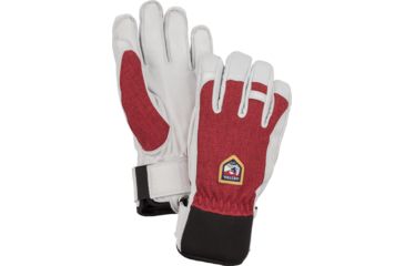 Image of Hestra Army Leather Patrol Glove - Mens-Dark Red-9