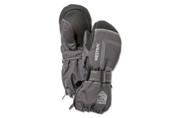 Image of Hestra Baby Zip Long Mitts - Kid's-Grey-3