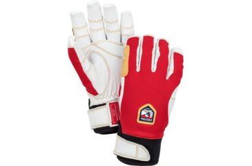 Image of Hestra Ergo Grip Active 5 Finger Glove - Unisex, Red / Offwhite, 10, 32950-560020-10