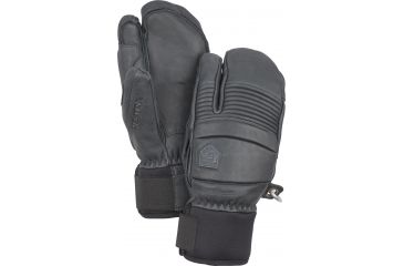 Image of Hestra Leather Fall Line Three Finger Glove - Mens-Grey-7