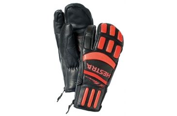 Image of Hestra Seth Morrison 3-Finger Pro Glove - Men's-Black/Flame-6