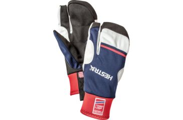 Image of Hestra Windstopper Race Tracker 3-Finger Glove - Mens-Navy/Red-10