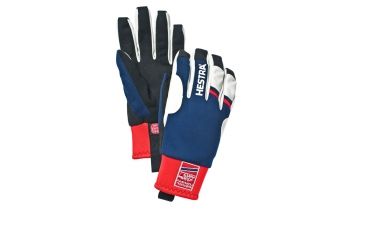 Image of Hestra Windstopper Race Tracker Glove, Navy/Red, 7 37090-280560-7