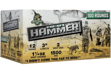 Image of HEVI-Shot 12 Gauge 1 1/4oz 3in Shotgun Ammo, 2 Shot, 100 Rounds, HS28102