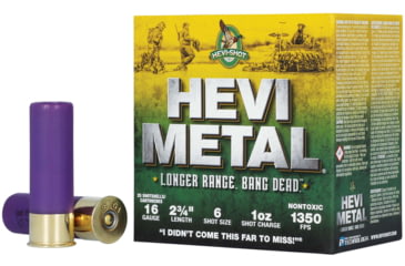 Image of HEVI-Shot HEV-Metal Longer Range 16 Gauge 1oz 2-3/4in Shotgun Ammo, 6 Shot, 25 Rounds, HS31606