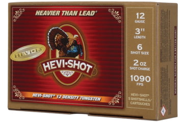 Image of HEVI-Shot HEVI-13 Turkey 12 Gauge 2oz 3in Shotgun Ammo, 6 Shot, 5 Rounds, HS43026