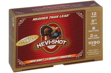 Image of HEVI-Shot HEVI-13 Turkey 12 Gauge 2oz 3in Shotgun Ammo, 6 Shot, 5 Rounds, HS43026