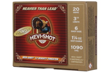 Image of HEVI-Shot HEVI-13 Turkey 20 Gauge 1 1/4oz 3in Shotgun Ammo, 6 Shot, 5 Rounds, HS306