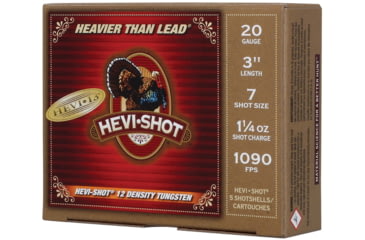 Image of HEVI-Shot HEVI-13 Turkey 20 Gauge 1 1/4oz 3in Shotgun Ammo, 7 Shot, 5 Rounds, HS307