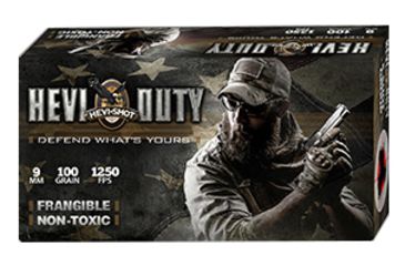 Image of HEVI-Shot HEVI-Duty Centerfire Loaded Cartridge, Frangible, Non-Toxic, .38 Special, 50-Rounds, 0, 99038