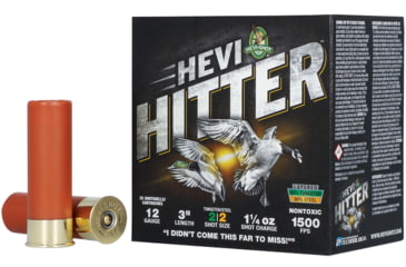 Image of HEVI-Shot HEVI-Hitter 12 Gauge 1 1/4oz 3in Shotgun Ammo, 2 Shot, 25 Rounds, HS28022