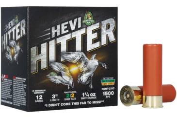 Image of HEVI-Shot HEVI-Hitter 12 Gauge 1 1/4oz 3in Shotgun Ammo, 2 Shot, 25 Rounds, HS28022