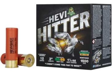 Image of HEVI-Shot HEVI-Hitter 12 Gauge 1 1/4oz 3in Shotgun Ammo, BB Shot, 25 Rounds, HS28288