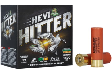 Image of HEVI-Shot HEVI-Hitter 12 Gauge 1 1/4oz 3in Shotgun Ammo, BB Shot, 25 Rounds, HS28288