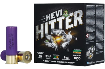 Image of HEVI-Shot HEVI-Hitter 16 Gauge 1oz 2-3/4in Shotgun Ammo, 2 Shot, 25 Rounds, HS29162