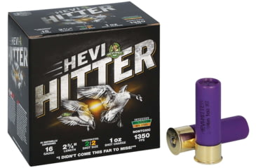 Image of HEVI-Shot HEVI-Hitter 16 Gauge 1oz 2-3/4in Shotgun Ammo, 2 Shot, 25 Rounds, HS29162