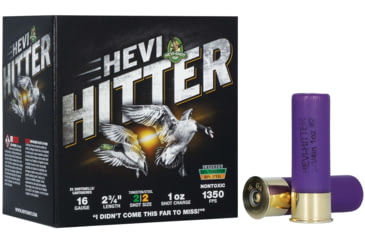 Image of HEVI-Shot HEVI-Hitter 16 Gauge 1oz 2-3/4in Shotgun Ammo, 2 Shot, 25 Rounds, HS29162