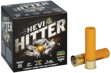 Image of HEVI-Shot HEVI-Hitter 20 Gauge 7/8oz 3in Shotgun Ammo, 2 Shot, 25 Rounds, HS29022