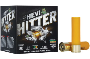 Image of HEVI-Shot HEVI-Hitter 20 Gauge 7/8oz 3in Shotgun Ammo, 2 Shot, 25 Rounds, HS29022