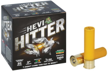 Image of HEVI-Shot HEVI-Hitter 20 Gauge 7/8oz 3in Shotgun Ammo, 4 Shot, 25 Rounds, HS29044