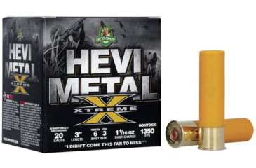 Image of HEVI-Shot Hevi Metal Xtreme 20 Gauge 1.0625oz 3in Shotgun Ammo, Shot 6, 25 Rounds, HS39206