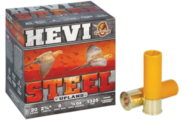Image of HEVI-Shot HEVI-Steel 20 Gauge 1oz 2-3/4in Shotgun Ammo, 6 Shot, 25 Rounds, HS62026