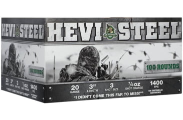 Image of HEVI-Shot HEVI-Steel 20 Gauge 7/8oz 3in Shotgun Ammo, 3 Shot, 100 Rounds, HS62103