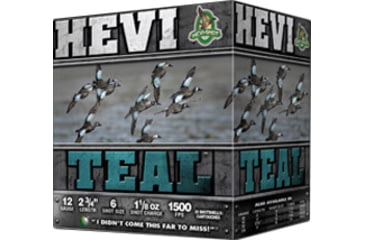 Image of HEVI-Shot HEVI-Teal 20 Gauge 7/8oz 3in Shotgun Ammo, #6, 25 Rounds, HS62006