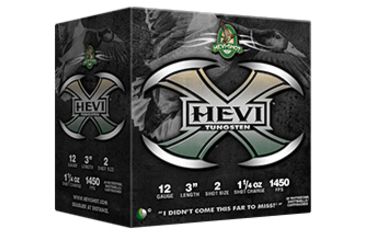 Image of HEVI-Shot HEVI-X Shotgun Ammo, 20 gauge, 2 Shot Size, 3 inch Shell Length, 1 oz Load, 25-Shotshells, 2, 52302