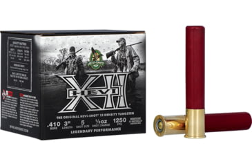Image of HEVI-Shot Hevi XII 12 Density 410 Gauge 3in Shotshell Ammo, 5 Tungsten Shot, 0.5oz, 25 Rounds, HS54105-25RD
