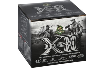 Image of HEVI-Shot Hevi XII 12 Density 410 Gauge 3in Shotshell Ammo, 5 Tungsten Shot, 0.5oz, 25 Rounds, HS54105-25RD