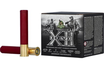 Image of HEVI-Shot Hevi X Strut 12 Density 410 Gauge 3in Shotgun Ammo, 7 Tungsten Shot, 0.5oz, 25 Rounds, HS54107