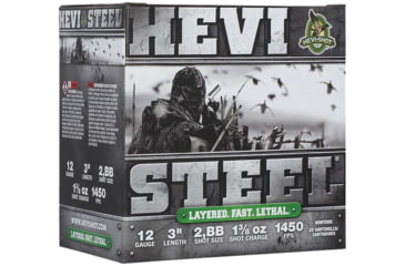 Image of HEVI-Shot HEVI-Steel 12 Gauge 1 3/8oz 3in Shotgun Ammo, 2&amp;BB Shot, 25 Rounds, HS60288
