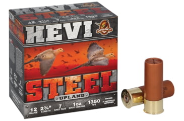 Image of HEVI-Shot Hevi Steel Upland 12 Gauge 1oz 2.75in Buckshot Shotgun Ammo, 6 Shot, 25 Rounds, HS61266